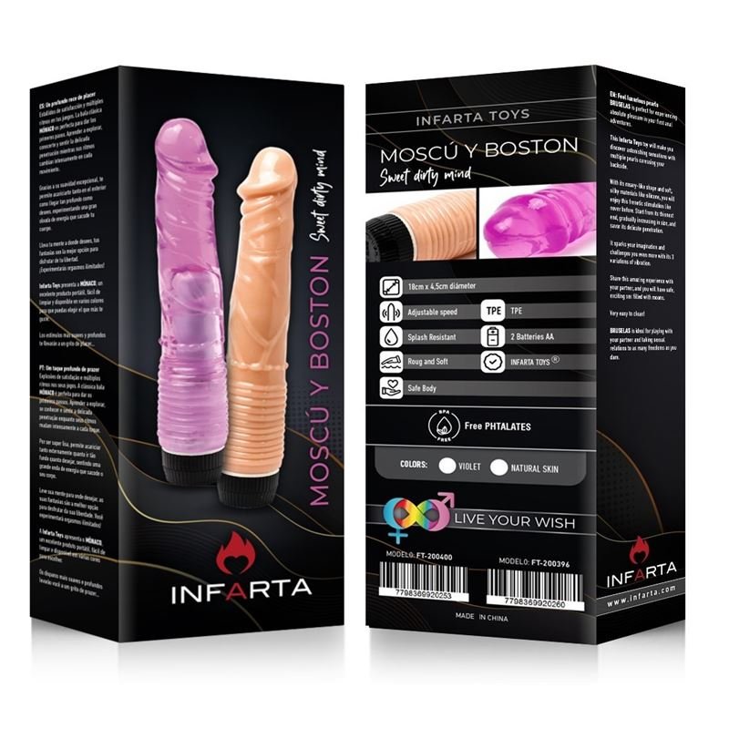 Vibrador Realístico Y Flexible Boston - En Color Beige