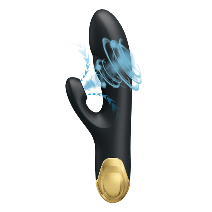 Vibrador Gold Royal Pleasure Succionador De Clitoris 7 Funciones Silicona Usb Recargable 19Cm X 3,3Cm - Imagen 4