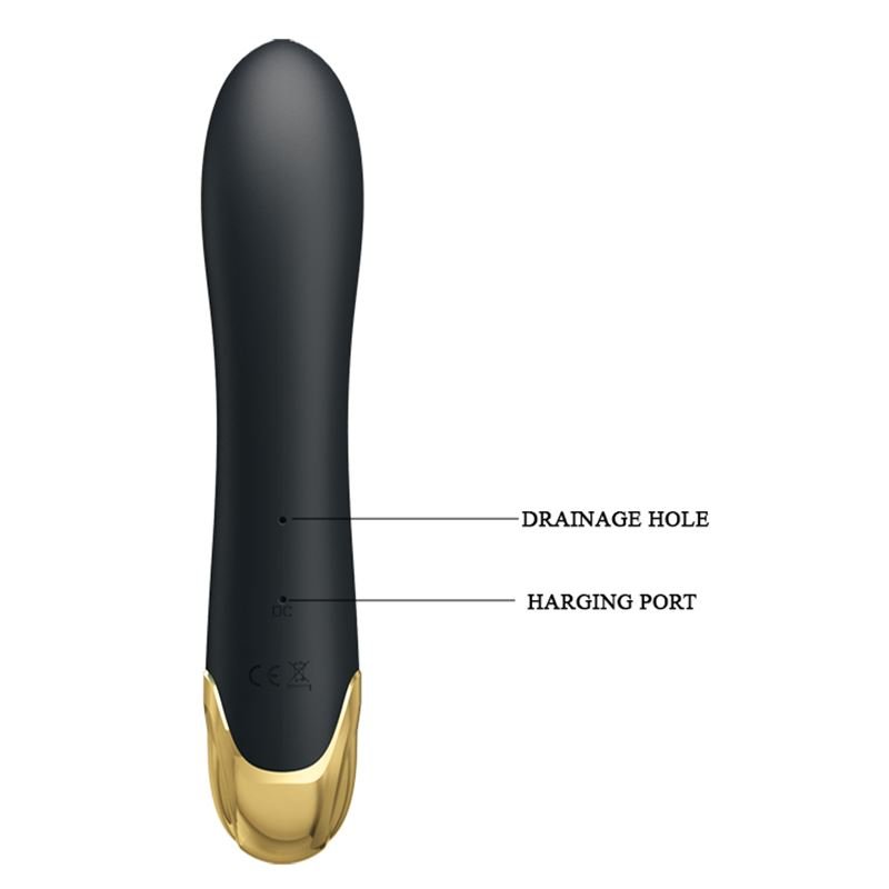 Vibrador Gold Royal Pleasure Succionador De Clitoris 7 Funciones Silicona Usb Recargable 19Cm X 3,3Cm - Imagen 5