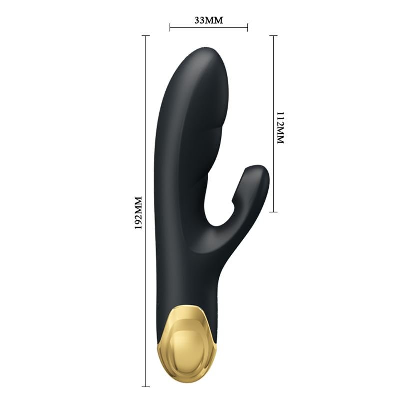 Vibrador Gold Royal Pleasure Succionador De Clitoris 7 Funciones Silicona Usb Recargable 19Cm X 3,3Cm - Imagen 6