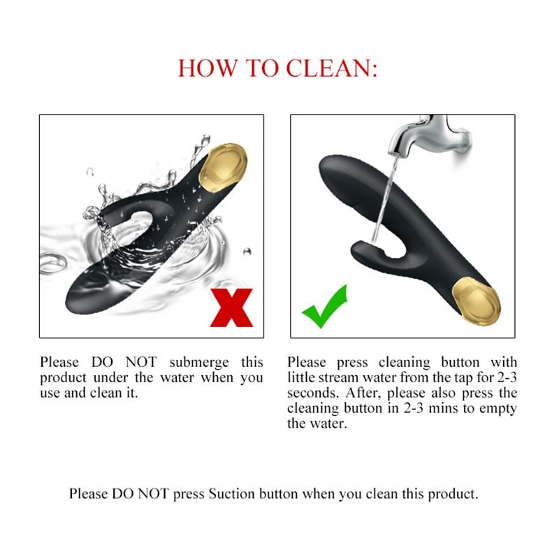 Vibrador Gold Royal Pleasure Succionador De Clitoris 7 Funciones Silicona Usb Recargable 19Cm X 3,3Cm - Imagen 7