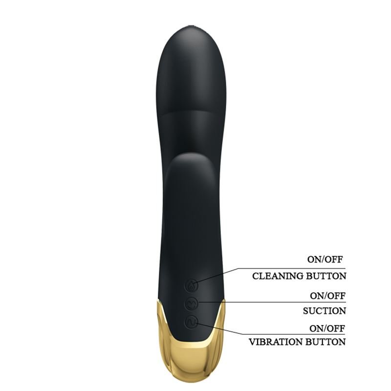 Vibrador Gold Royal Pleasure Succionador De Clitoris 7 Funciones Silicona Usb Recargable 19Cm X 3,3Cm - Imagen 8