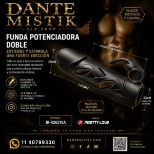 Funda Potenciadora Doble - Extiende Y Estimula Una Fuerte Erección
