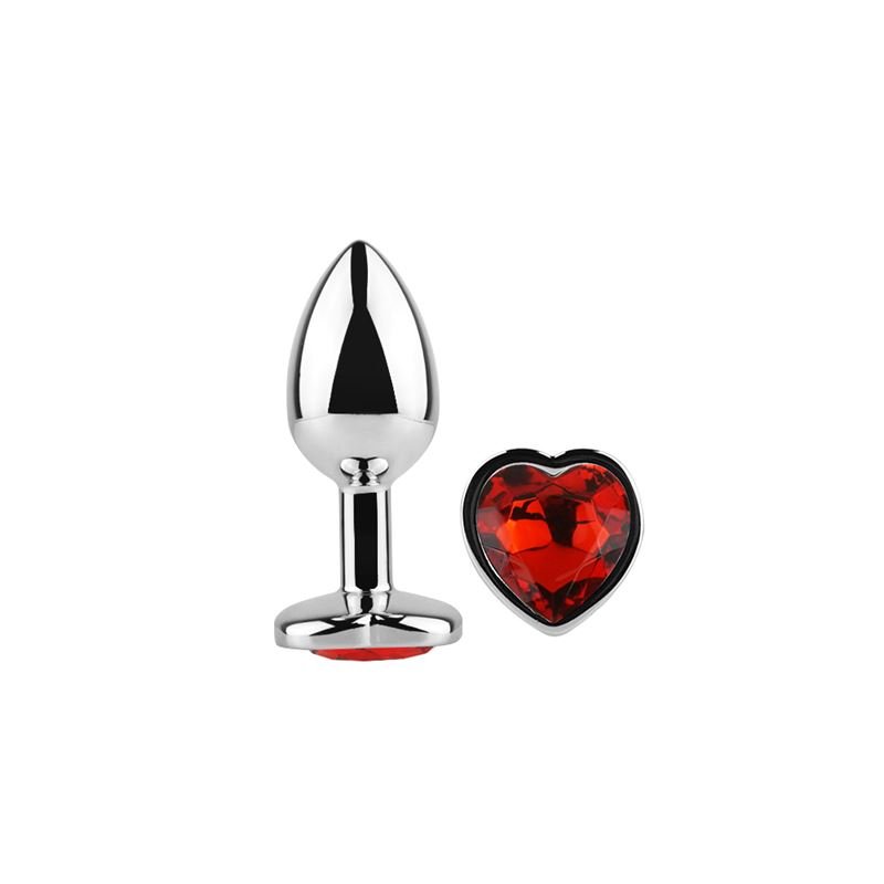 Anal Plug Heart Love Metal Small Red - Imagen 2