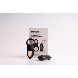 Cockring Vibrator Star Negro