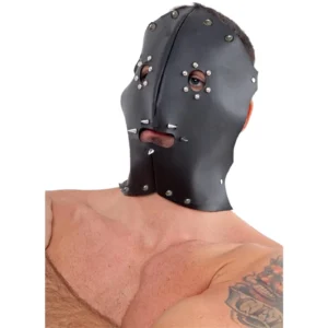 Mascara Sado Con Tachas Eco Cuero Negro