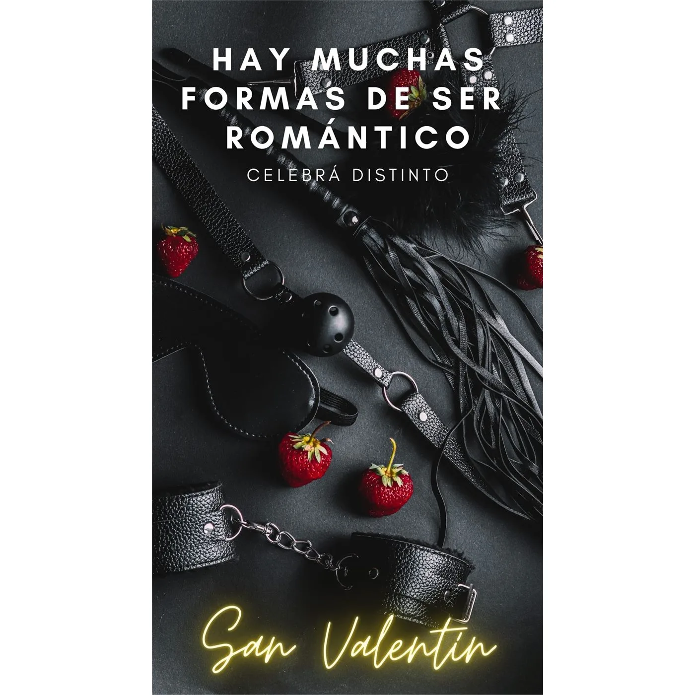 Antifaz Ciego Charol Negro Con Tacha Roja - Imagen 4