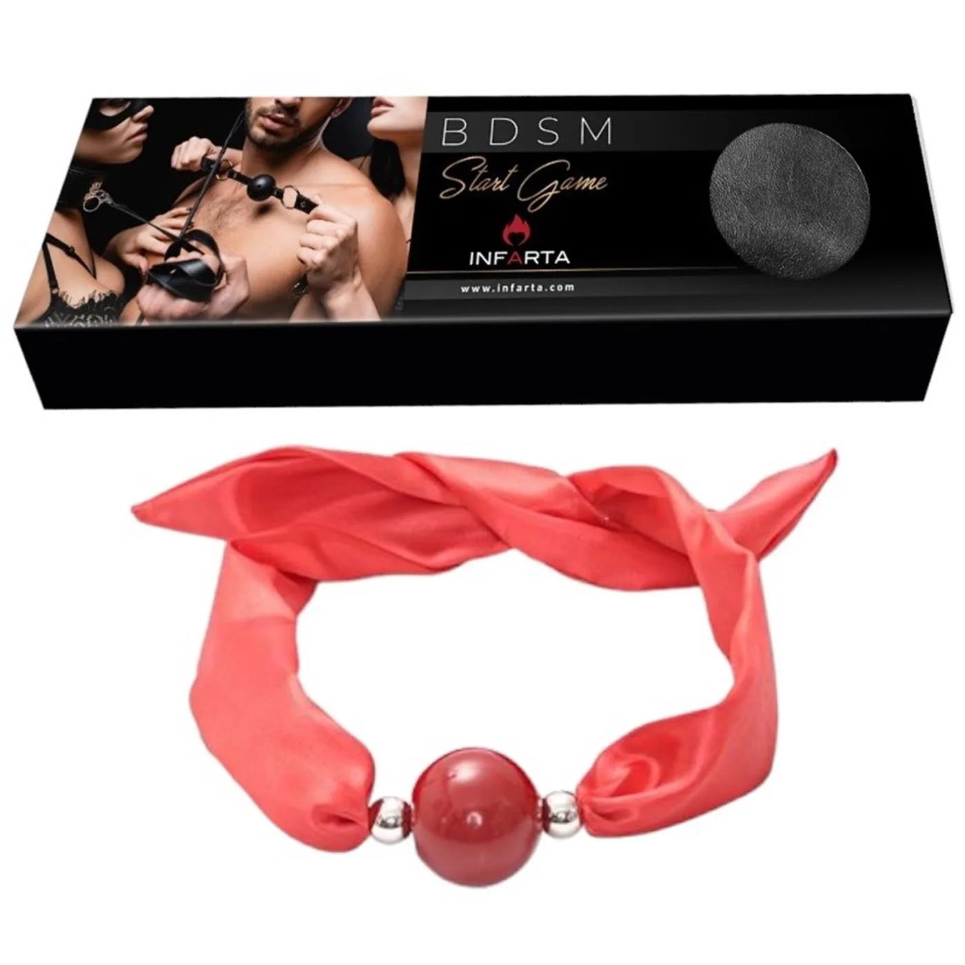 Mordaza Pañuelo Y Bola Roja - Imagen 4