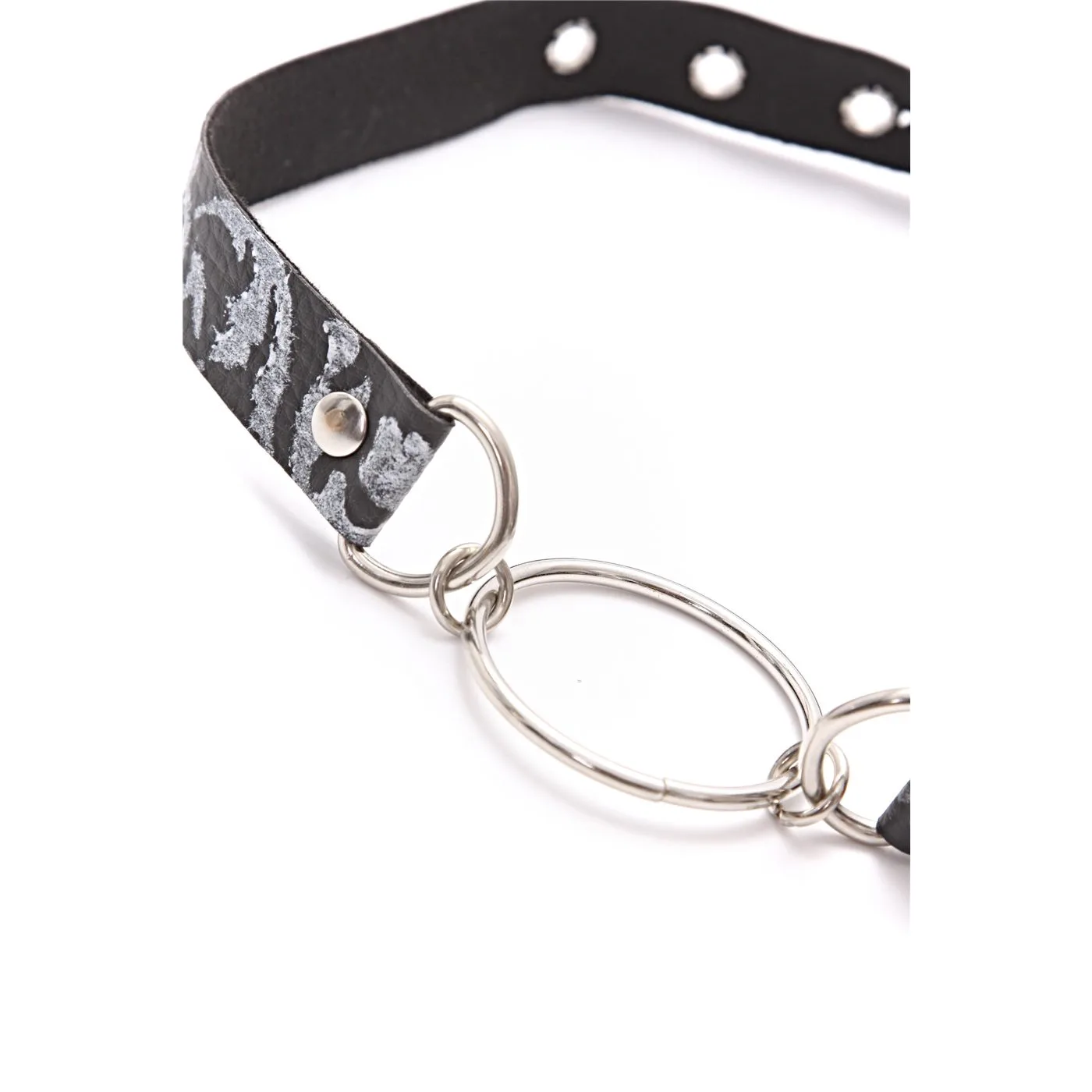 Mordaza Con Argolla De 4Cm Arabesco Plata - Imagen 7