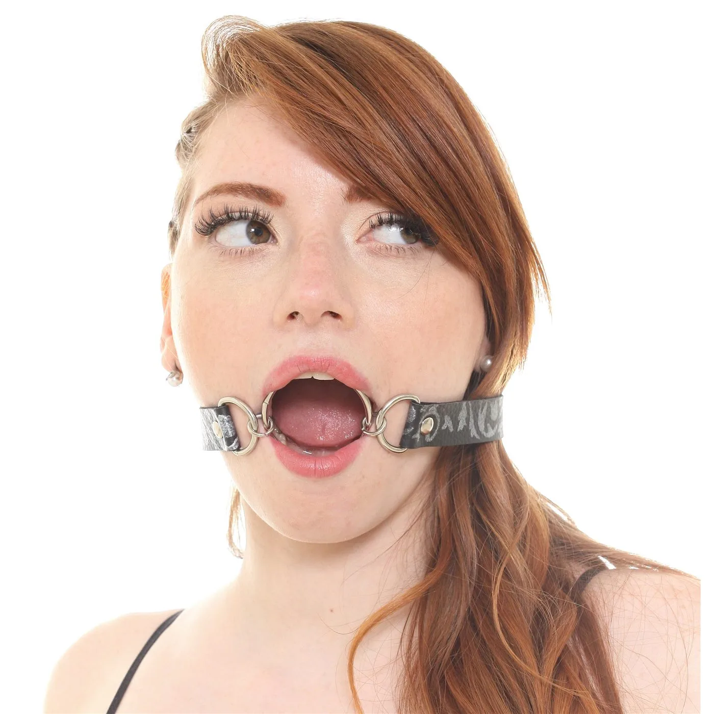 Mordaza Con Argolla De 4Cm Arabesco Plata