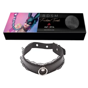 Collar Choker Aro Y Puntilla Negra