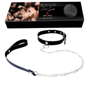 Collar Con Cadena Regulables Negro