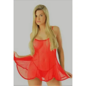 Camisolin De Tul Tipo Campana Medium Rojo