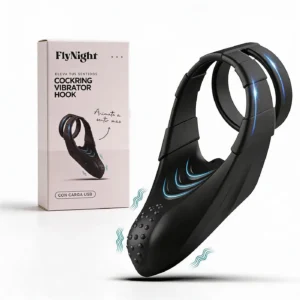 Cockring Vibrator Hook Negro / C9036