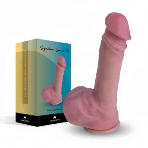 Consolador Realista Signature 03 De Silicona Líquida Con Ventosa 22,5 Cm