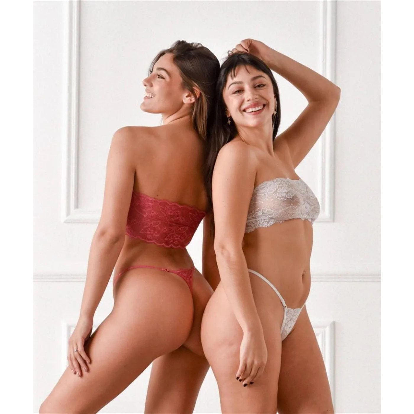 Bandeau E Hilo Dental De Puntilla Blanco - Imagen 7