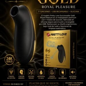 Succionador Gold Royal Pleasure 7 Funciones Usb Recargable Silicona