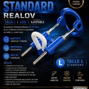 Extensor De Pene Standard Realov Talle L Azul Ajustable
