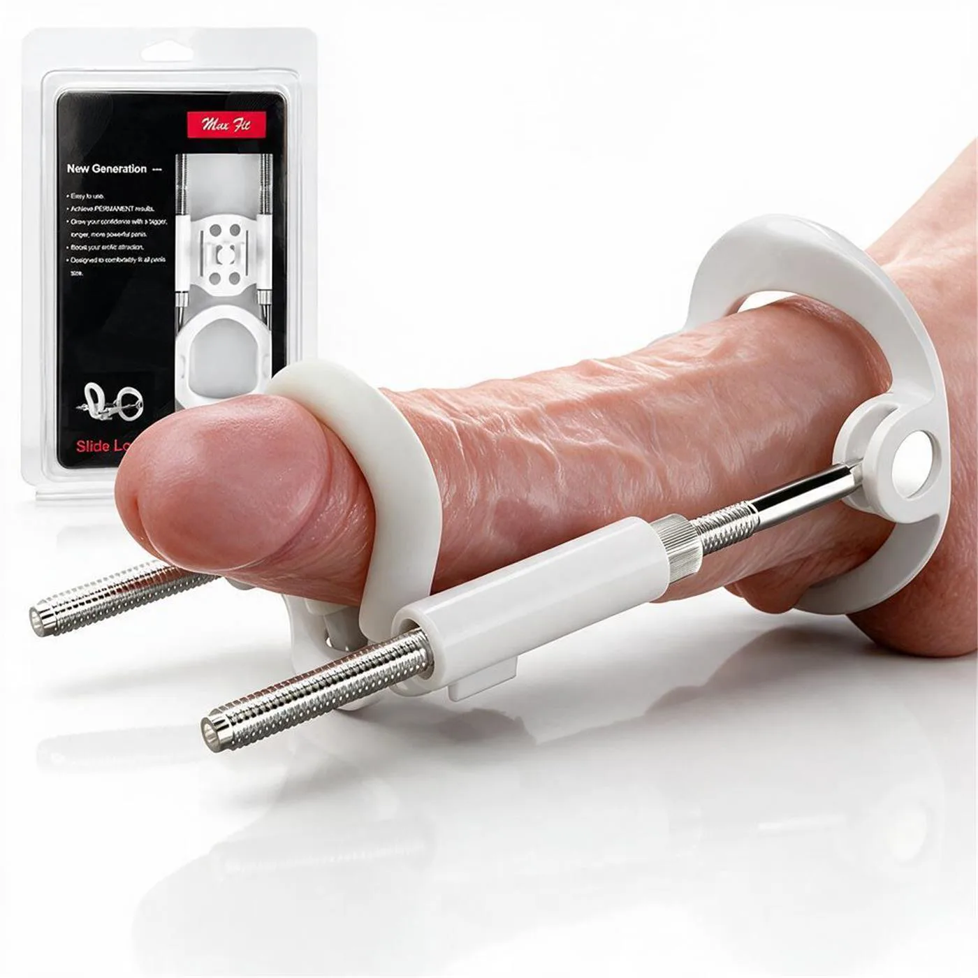 Extensor De Pene Standard Realov Talle M Blanco Ajustable - Imagen 2
