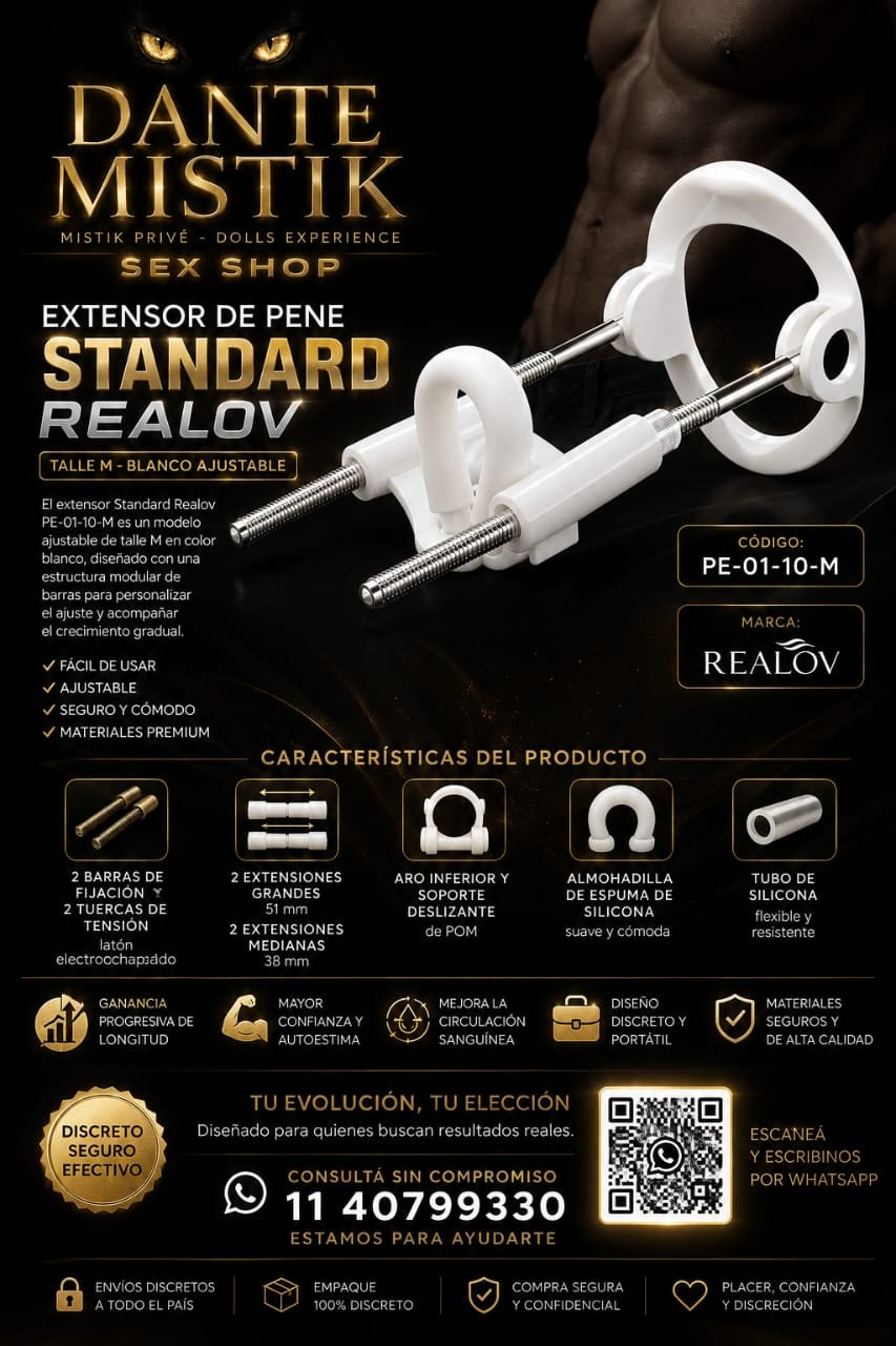 Extensor De Pene Standard Realov Talle M Blanco Ajustable
