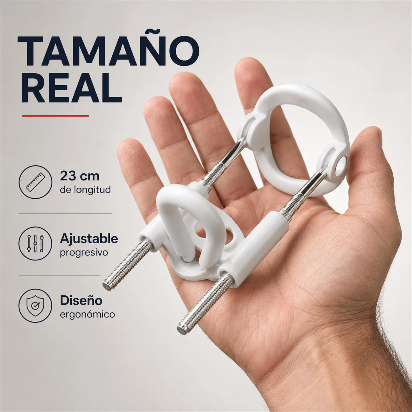 Extensor De Pene Standard Realov Talle M Blanco Ajustable - Imagen 12