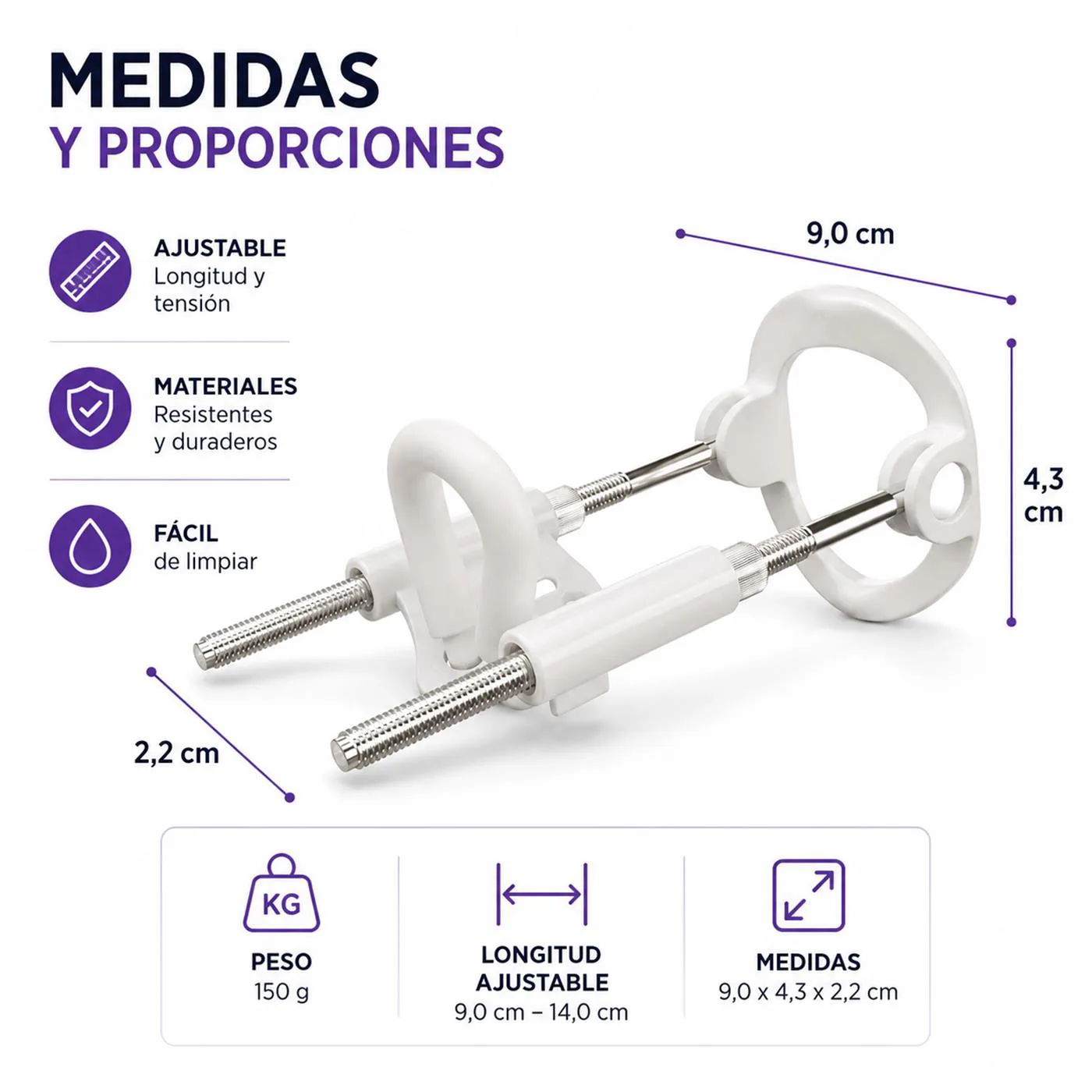 Extensor De Pene Standard Realov Talle M Blanco Ajustable - Imagen 11