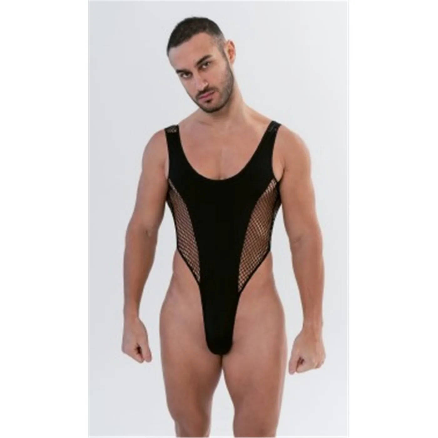 Hombre - Body Cavado De Microfibra Y Red - Imagen 3