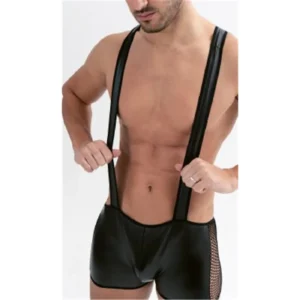 Hombre - Body Engomado Con Tiradores