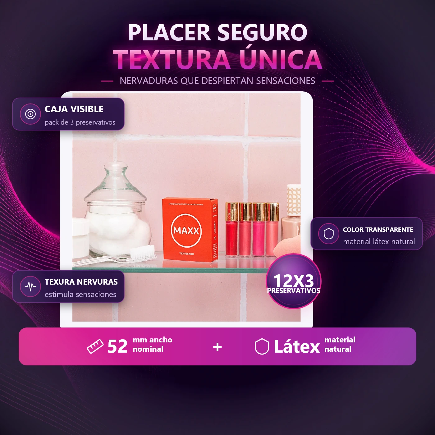Maxx Preservativos Texturado 12X3 - Imagen 9