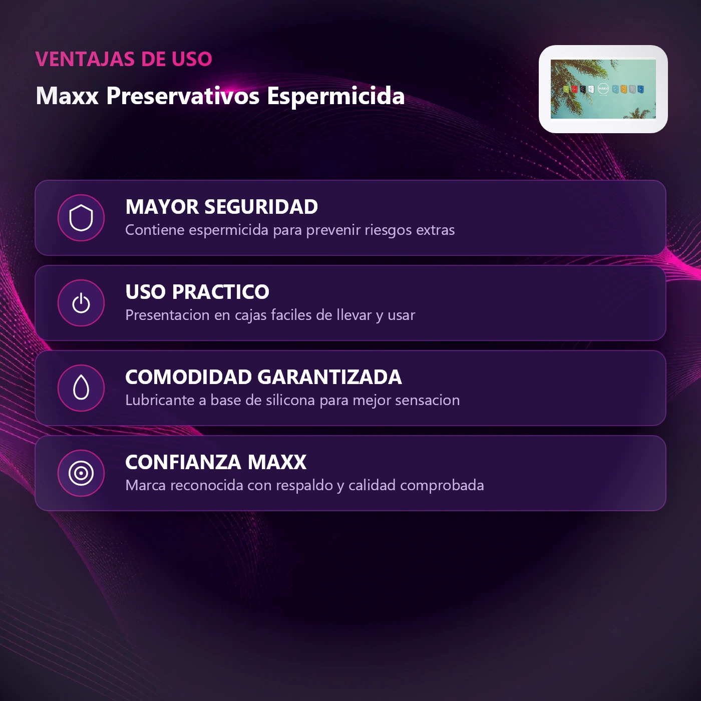 Maxx Preservativos Espermicida 12X3 - Imagen 4