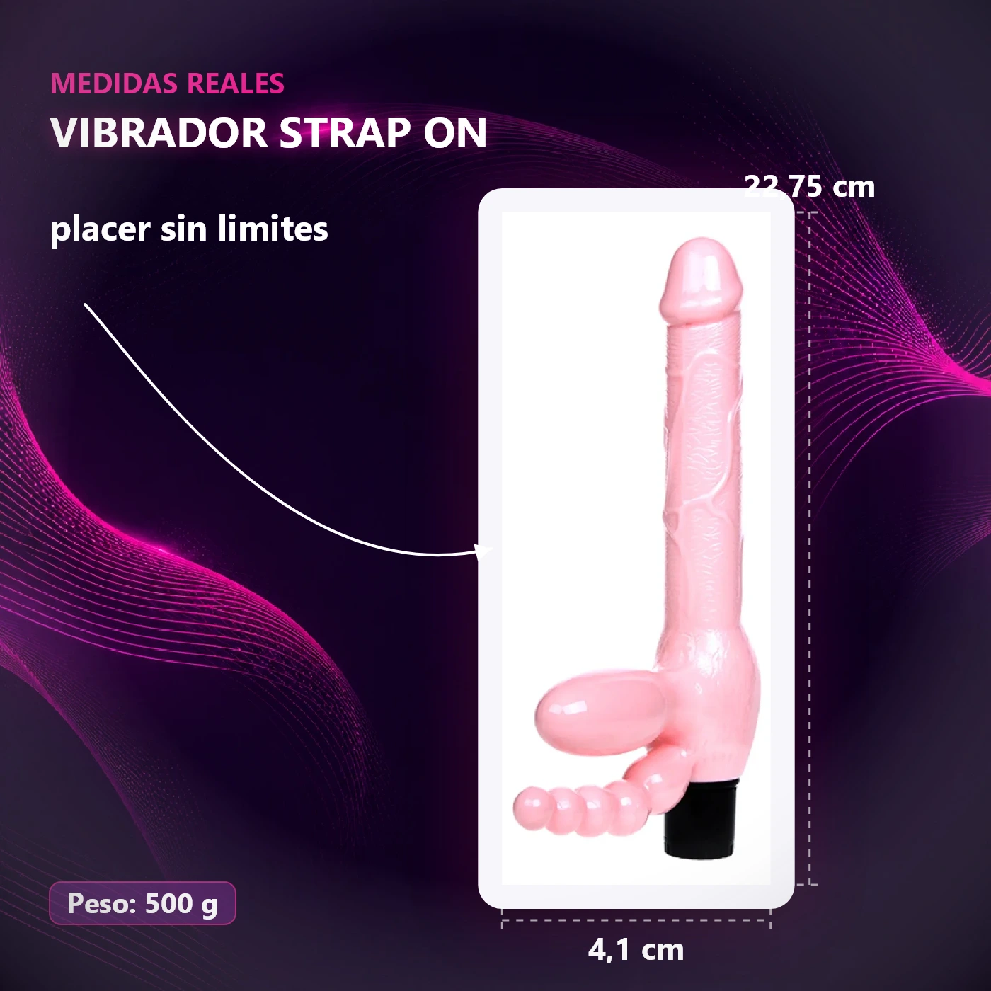 Vibrador Strap On Anal Vaginal - Imagen 10