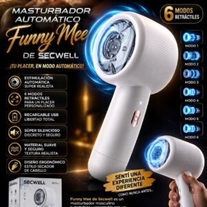 Masturbador Automático Funny Mee Secwell Con 6 Modos Retráctiles Recargable