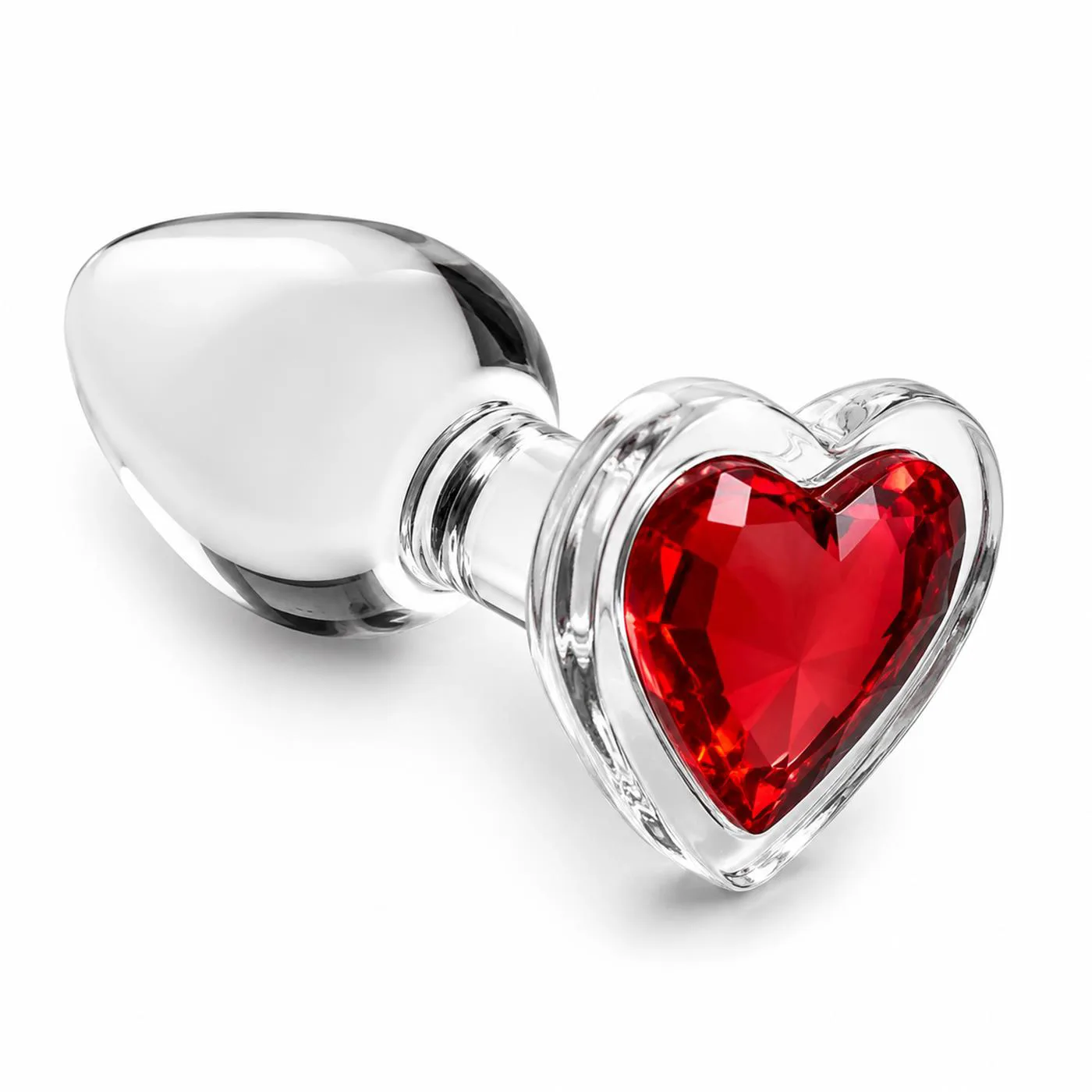 Glass Anal Plug Rosso Cuore Small - Imagen 4