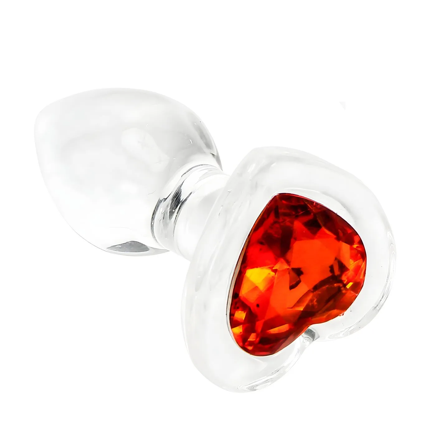 Glass Anal Plug Rosso Cuore Small - Imagen 3