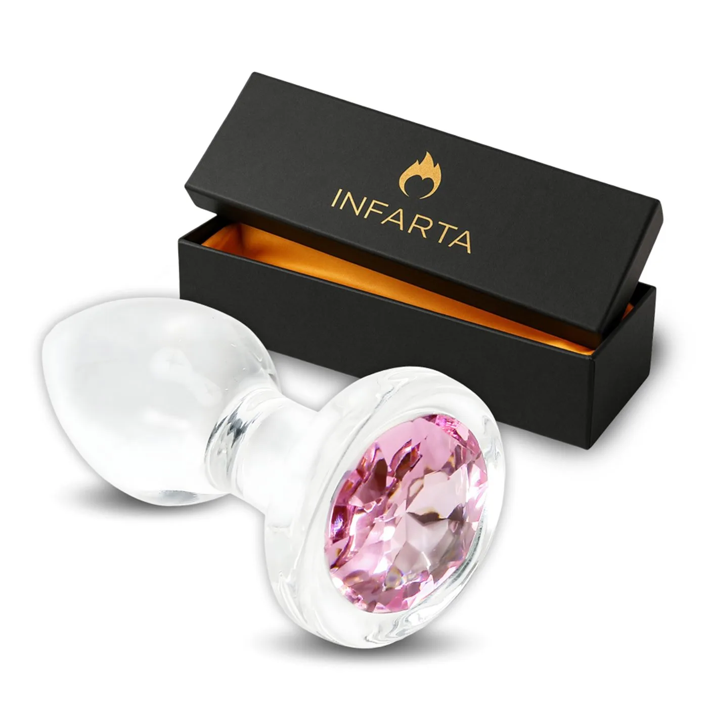 Glass Anal Plug Gemma Rosa Small - Imagen 3